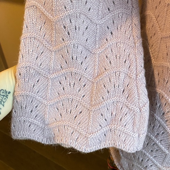 Tweeds Lavender pointelle knitted sweater M - Picture 3 of 4
